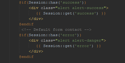 Laravel session error